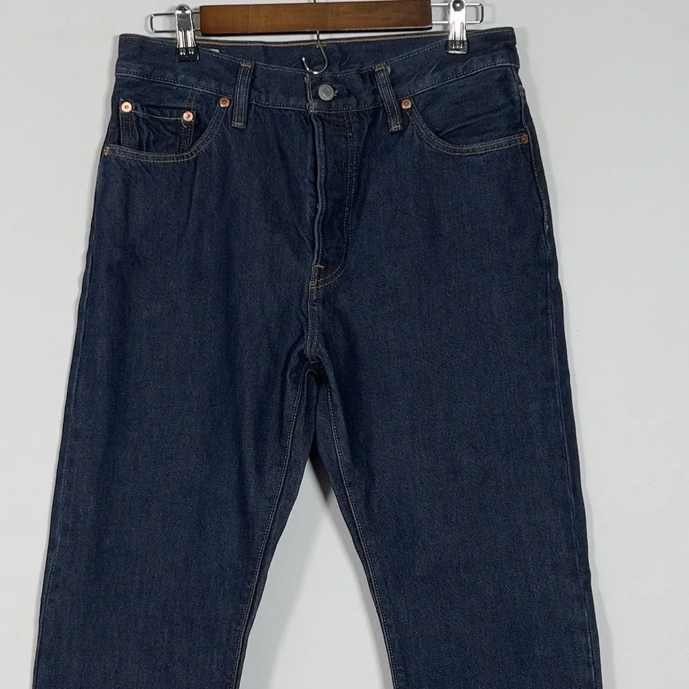 Levis 501 Premium Slim Leg Jeans Mens Sz 29x30 Indigo Dark Wash Button Fly